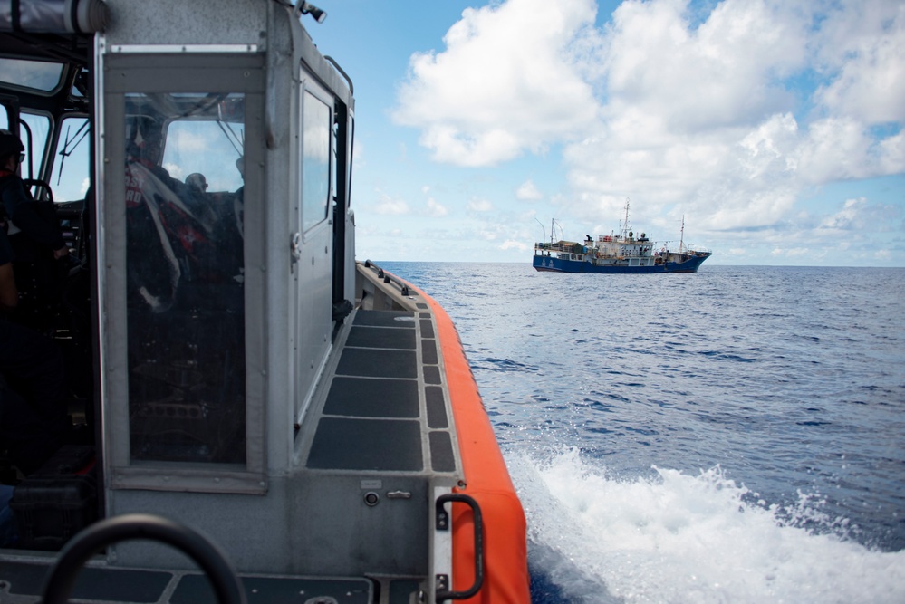 USCGC Stratton crew conduct IUUF Operations