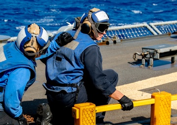 Spruance conducts flight operations