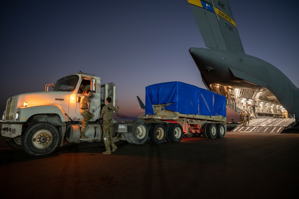 The 816th EAS delivers cargo