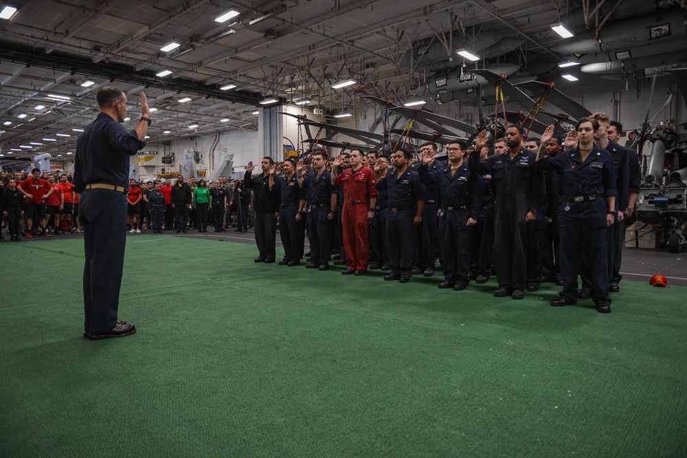 The Harry S. Truman Carrier Strike Group is on a scheduled deployment in the U.S. Sixth Fleet area of operations in support of naval operations to maintain maritime stability and security.