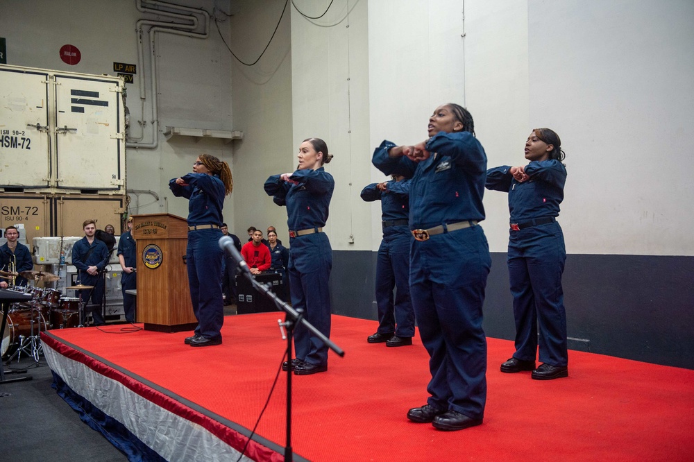 The Harry S. Truman Carrier Strike Group is on a scheduled deployment in the U.S. Sixth Fleet area of operations in support of naval operations to maintain maritime stability and security.