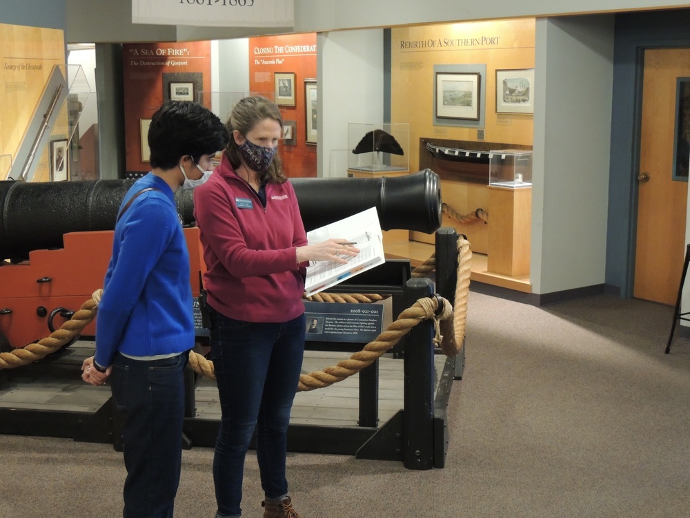 Volunteer orientation at the Hampton Roads Naval Museum