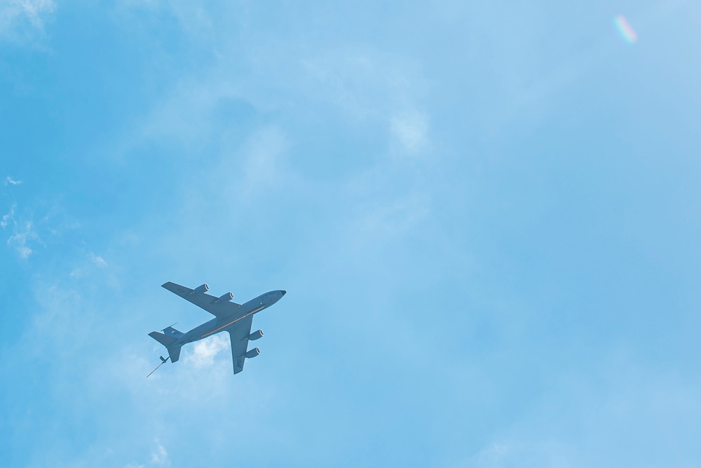 MacDill KC-135 flies over Firestone Grand Prix