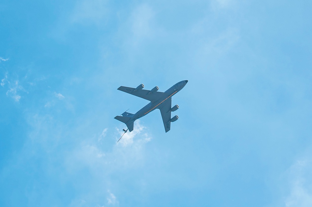MacDill KC-135 flies over Firestone Grand Prix