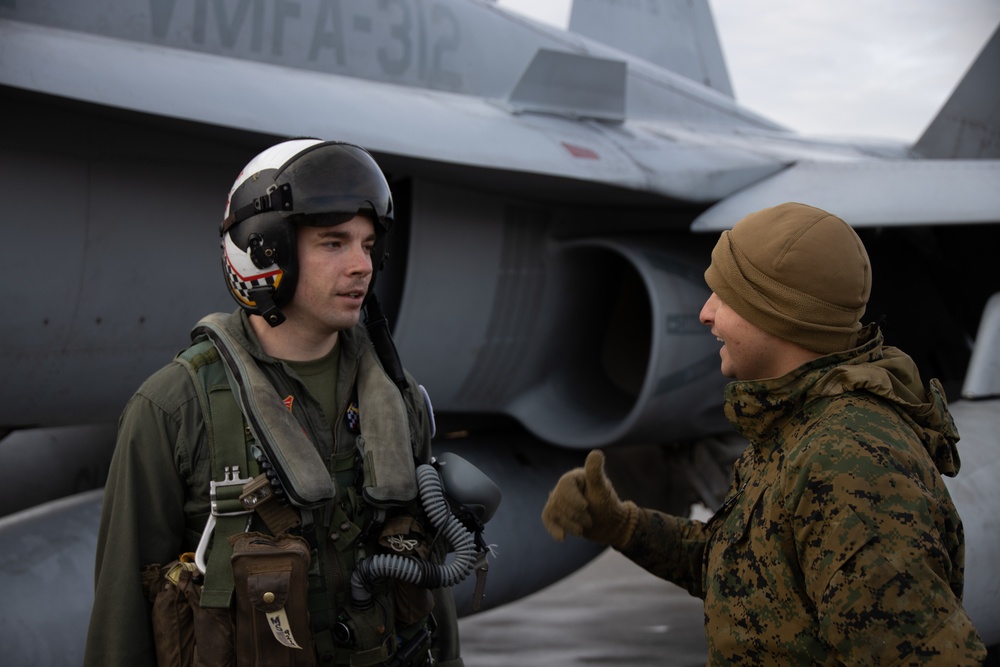U.S. Marine Corps F/A-18s arrive in Norway