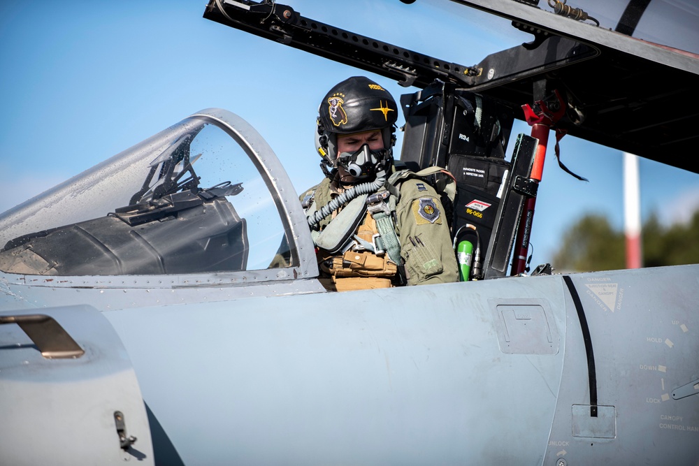 The 493rd Fighter Squadron Completes It's Last NATO Mission With F-15's