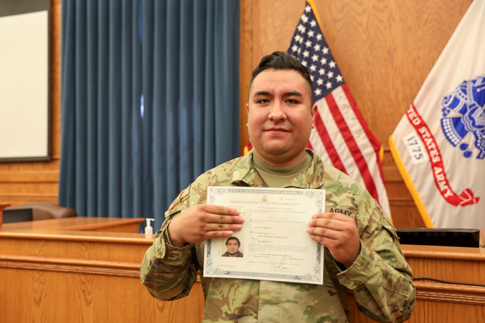 1ID Soldiers Become U.S. Citizens during Naturalization Ceremony