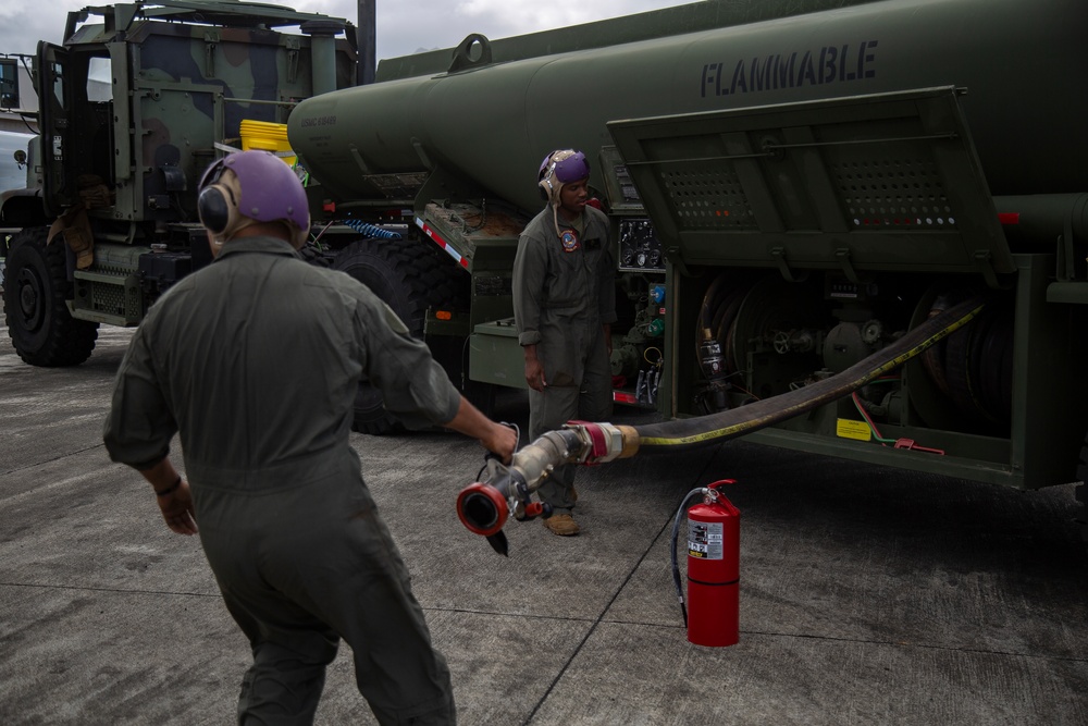 MWSS-174 Performs a Refueling of a U.S. Navy P-8 Poseidon Aircraft
