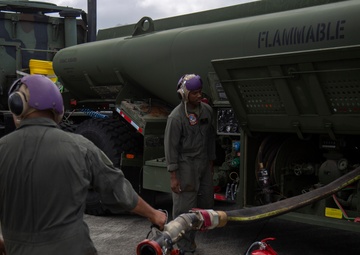 MWSS-174 Performs a Refueling of a U.S. Navy P-8 Poseidon Aircraft