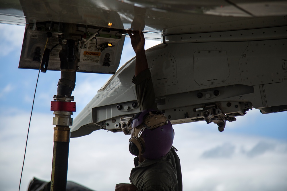 MWSS-174 Performs a Refueling of a U.S. Navy P-8 Poseidon Aircraft