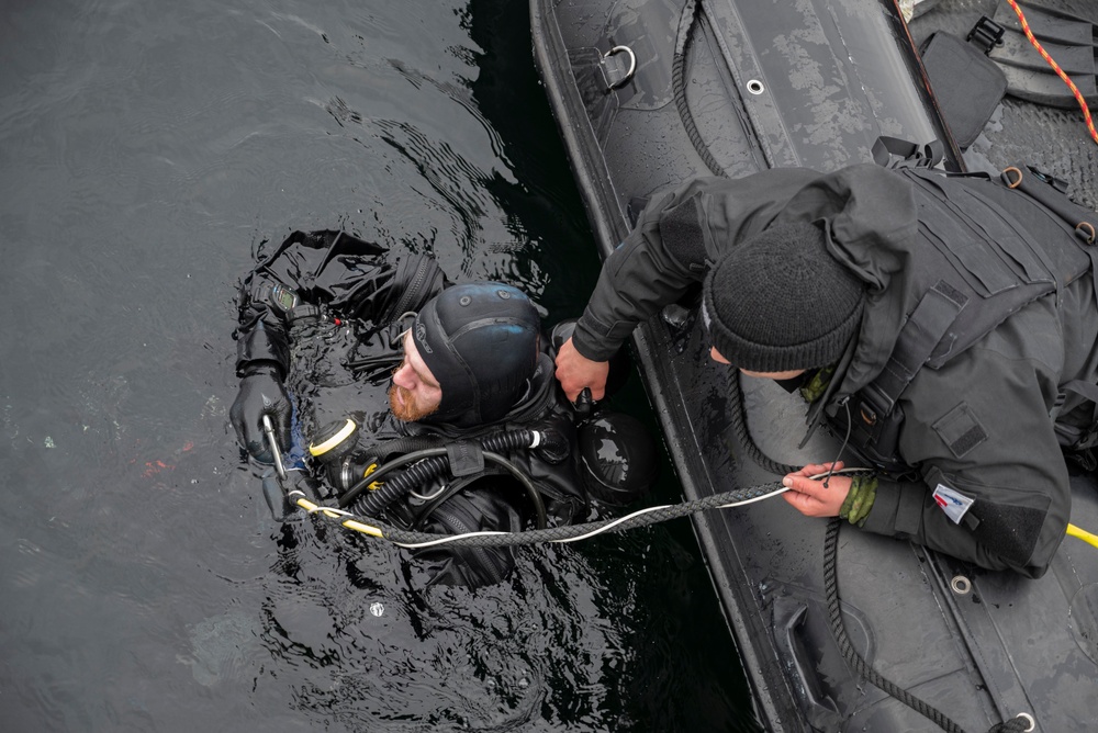 Dive Exercise in the Inside Passage of British Columbia