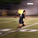 A player was running on the pitch for the team like wind in the soccer game at Zama High School on Apr 27,  2021.