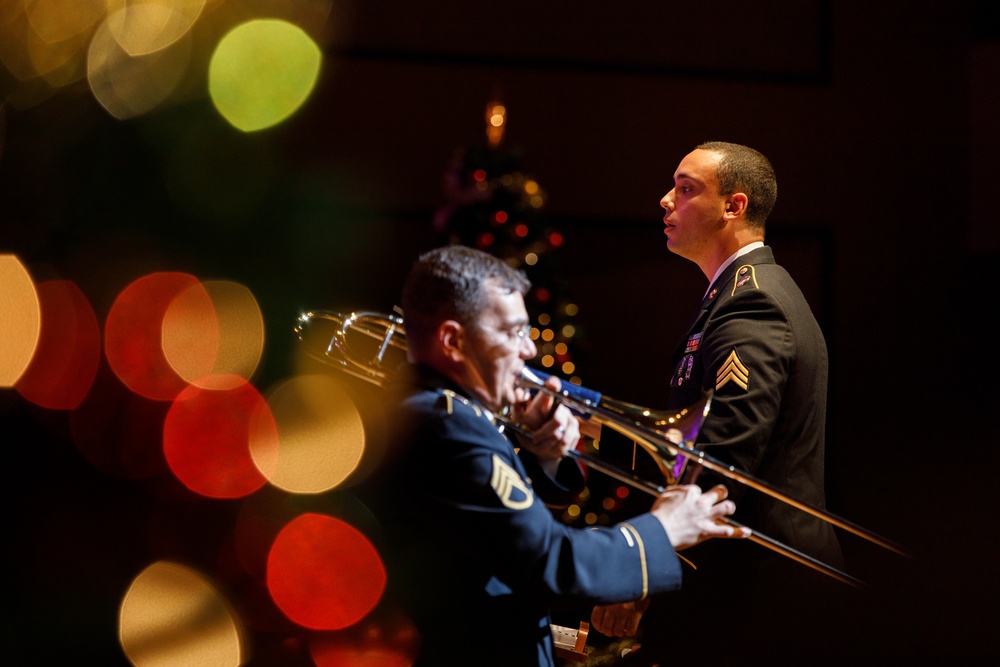 The holiday concert presented by USARJ BAND took place at Zama Harmony Hall, Kanagawa, Japan on Dec 18, 2021.