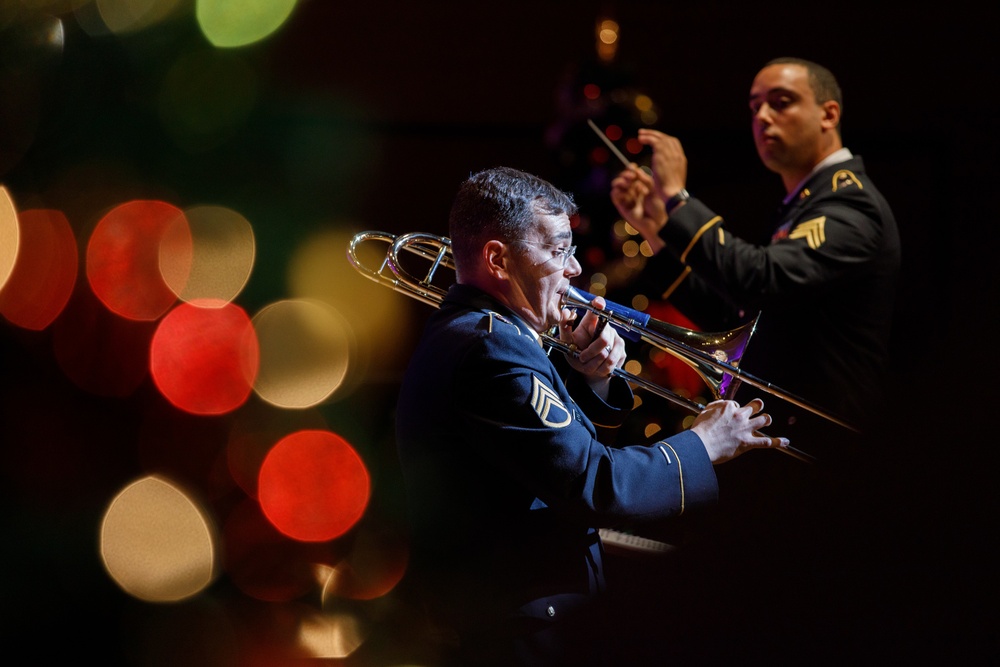 The holiday concert presented by USARJ BAND took place at Zama Harmony Hall, Kanagawa, Japan on Dec 18, 2021.