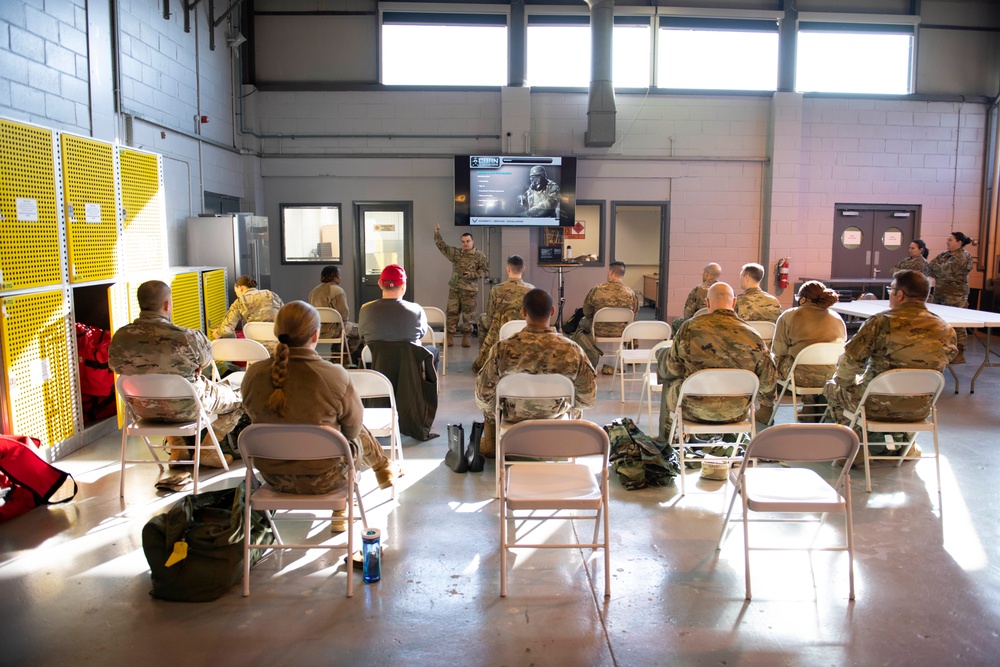 Airmen conduct CBRN training