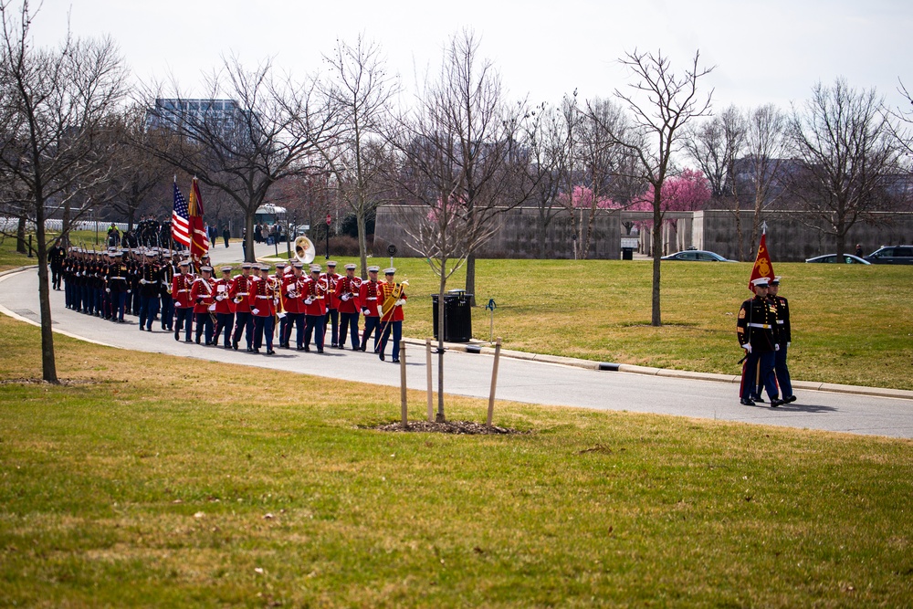 Repatriated WWII Marine Cpl. Thomas H. Cooper laid to rest by Barracks Marines