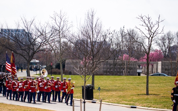 Repatriated WWII Marine Cpl. Thomas H. Cooper laid to rest by Barracks Marines
