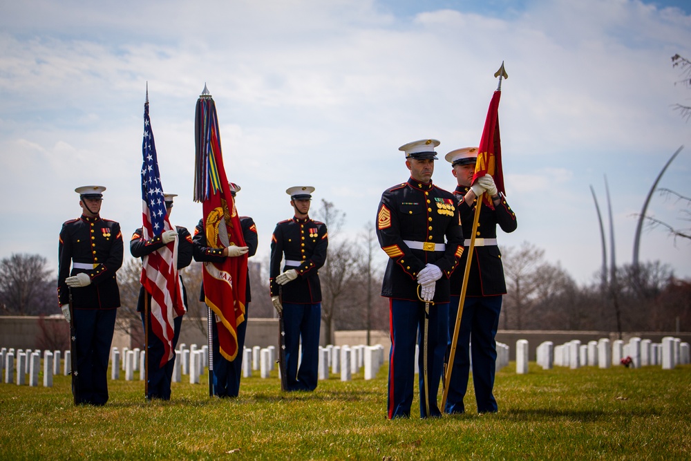 Repatriated WWII Marine Cpl. Thomas H. Cooper laid to rest by Barracks Marines