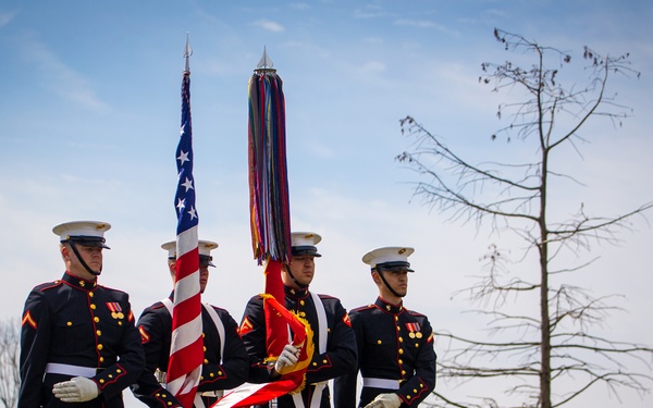 Repatriated WWII Marine Cpl. Thomas H. Cooper laid to rest by Barracks Marines