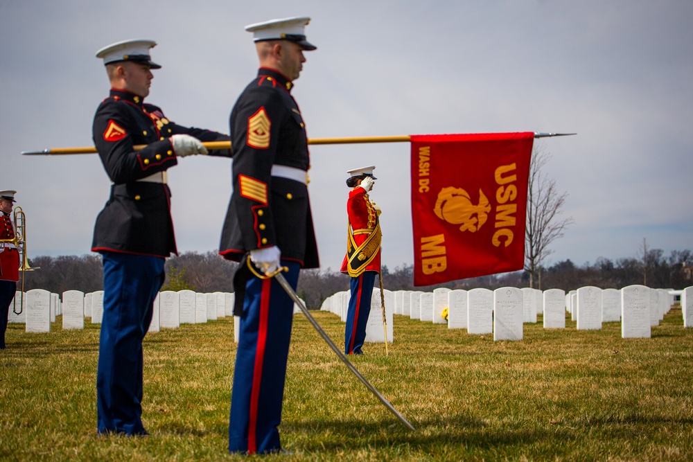 Repatriated WWII Marine Cpl. Thomas H. Cooper laid to rest by Barracks Marines