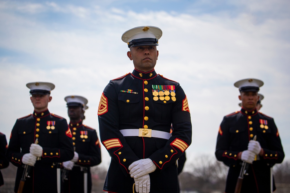 Repatriated WWII Marine Cpl. Thomas H. Cooper laid to rest by Barracks Marines