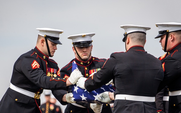 Repatriated WWII Marine Cpl. Thomas H. Cooper laid to rest by Barracks Marines