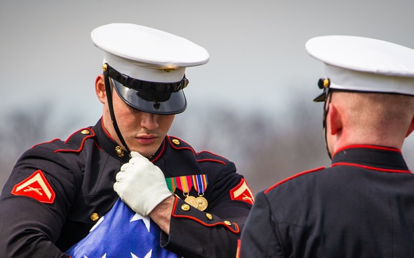 Repatriated WWII Marine Cpl. Thomas H. Cooper laid to rest by Barracks Marines