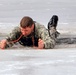 Cold-Weather Operations Course students jump in for cold-water immersion training at Fort McCoy