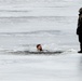 Cold-Weather Operations Course students jump in for cold-water immersion training at Fort McCoy