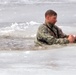 Cold-Weather Operations Course students jump in for cold-water immersion training at Fort McCoy