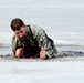 Cold-Weather Operations Course students jump in for cold-water immersion training at Fort McCoy