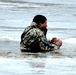 Cold-Weather Operations Course students jump in for cold-water immersion training at Fort McCoy