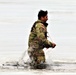 Cold-Weather Operations Course students jump in for cold-water immersion training at Fort McCoy