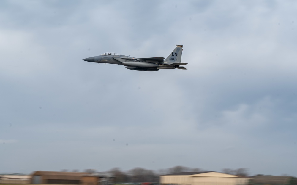 The 493rd Fighter Squadron return from NATO Polish Air Policing