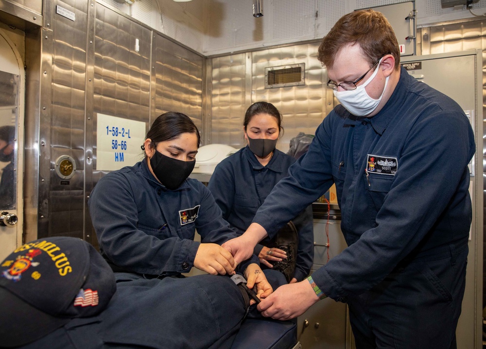 USS Milius Medical Training