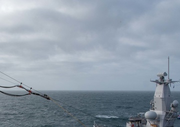 SNMG1 ships operate at sea during Exercise Dynamic Guard 22