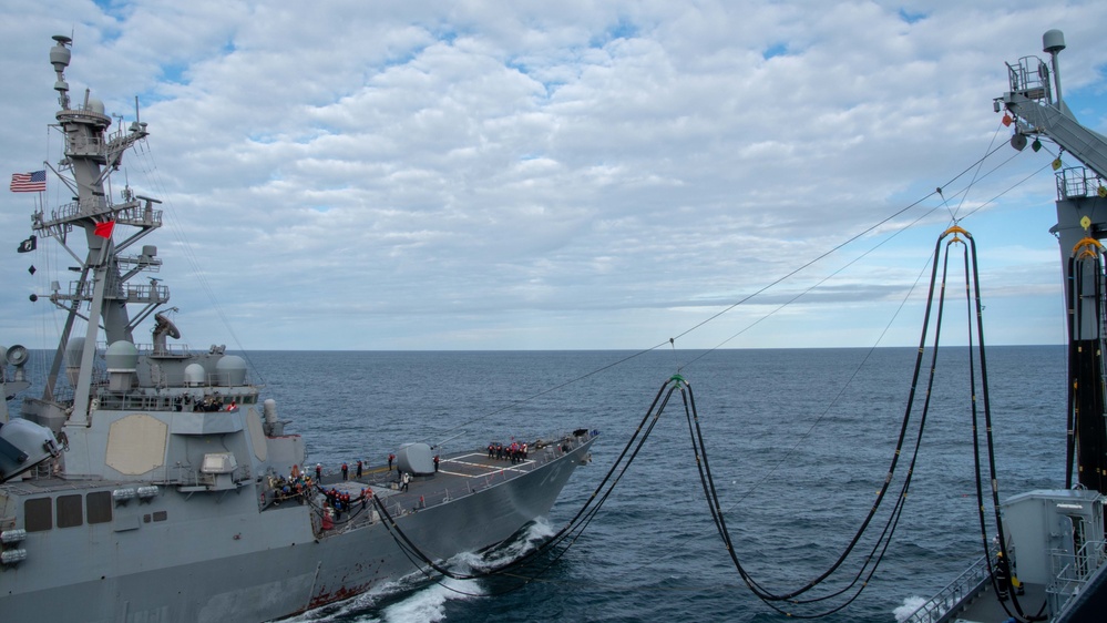 SNMG1 ships operate at sea during Exercise Dynamic Guard 22