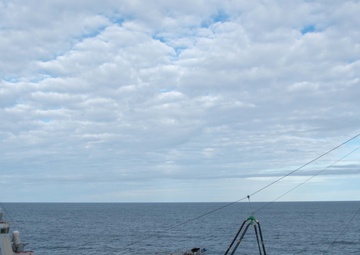 SNMG1 ships operate at sea during Exercise Dynamic Guard 22
