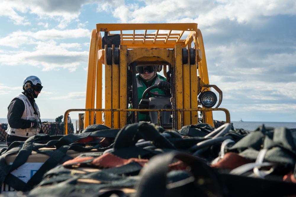 The Harry S. Truman Carrier Strike Group is on a scheduled deployment in the U.S. Sixth Fleet area of operations in support of naval operations to maintain maritime stability and security.