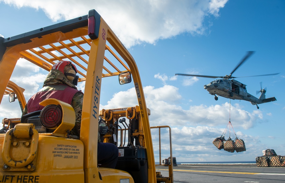 The Harry S. Truman Carrier Strike Group is on a scheduled deployment in the U.S. Sixth Fleet area of operations in support of naval operations to maintain maritime stability and security.