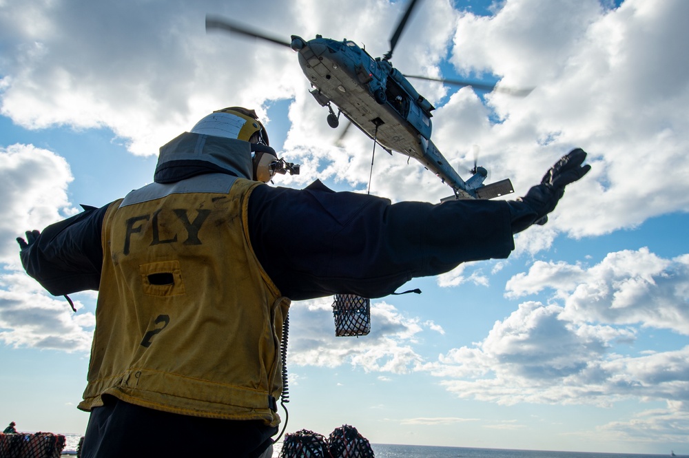 The Harry S. Truman Carrier Strike Group is on a scheduled deployment in the U.S. Sixth Fleet area of operations in support of naval operations to maintain maritime stability and security.