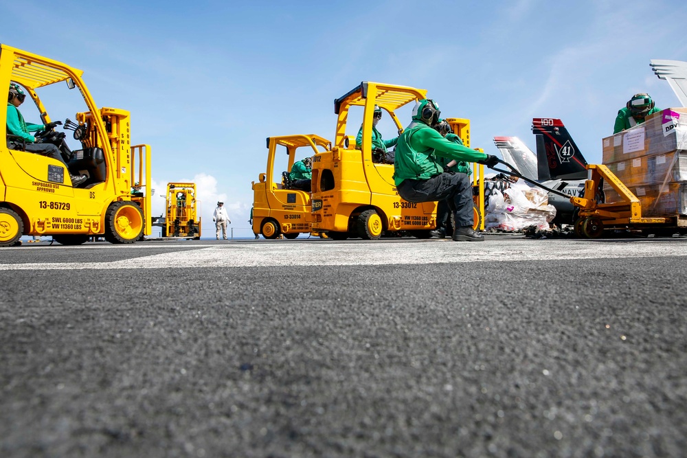 Abraham Lincoln conducts a RAS with Matthew Perry