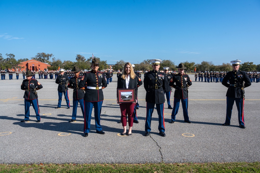 The Honorable Meredith Berger attends Recruit Graduation at MCRD Parris Island