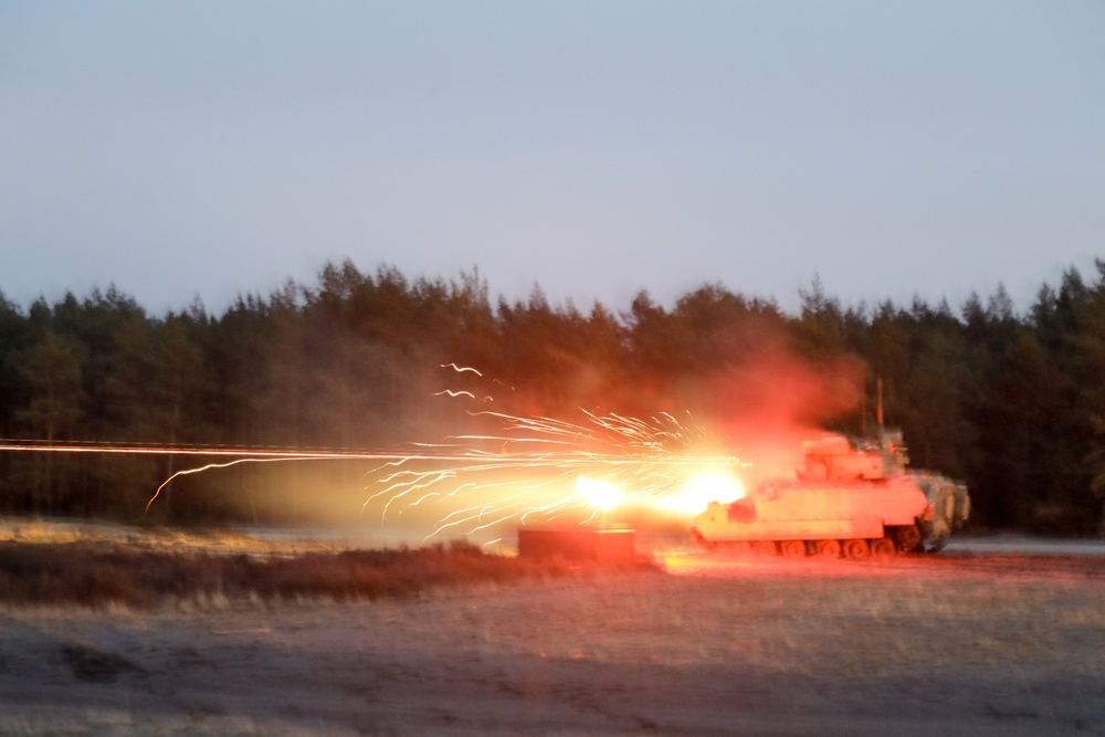 Bradley day and night fire training