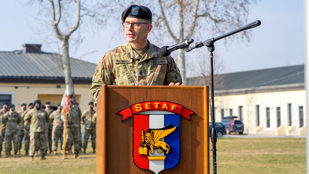 Command Sgt. Maj. Garcia takes over responsibility for SETAF-AF HHB