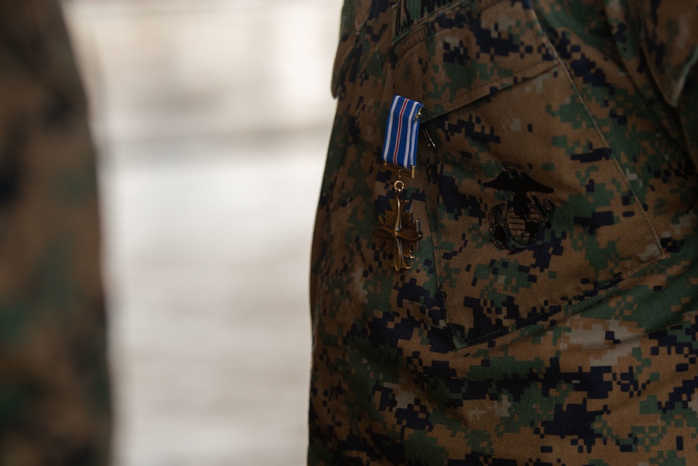 2d MAW Marine, Maj. Cory Jones, awarded Distinguished Flying Cross medal