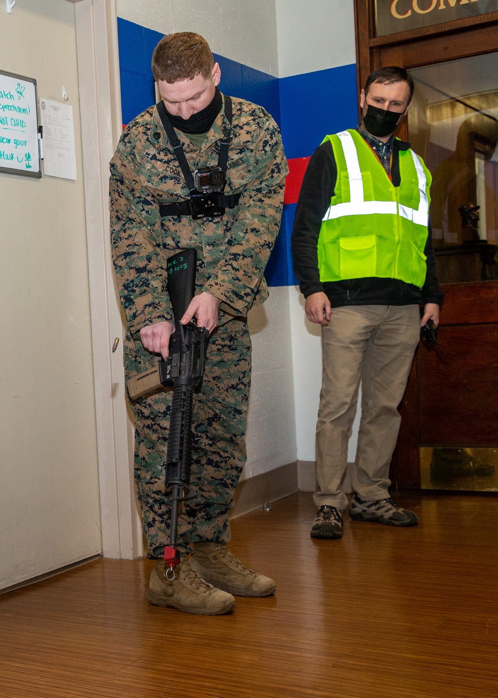 Active Shooter Drill at Lejeune Hall