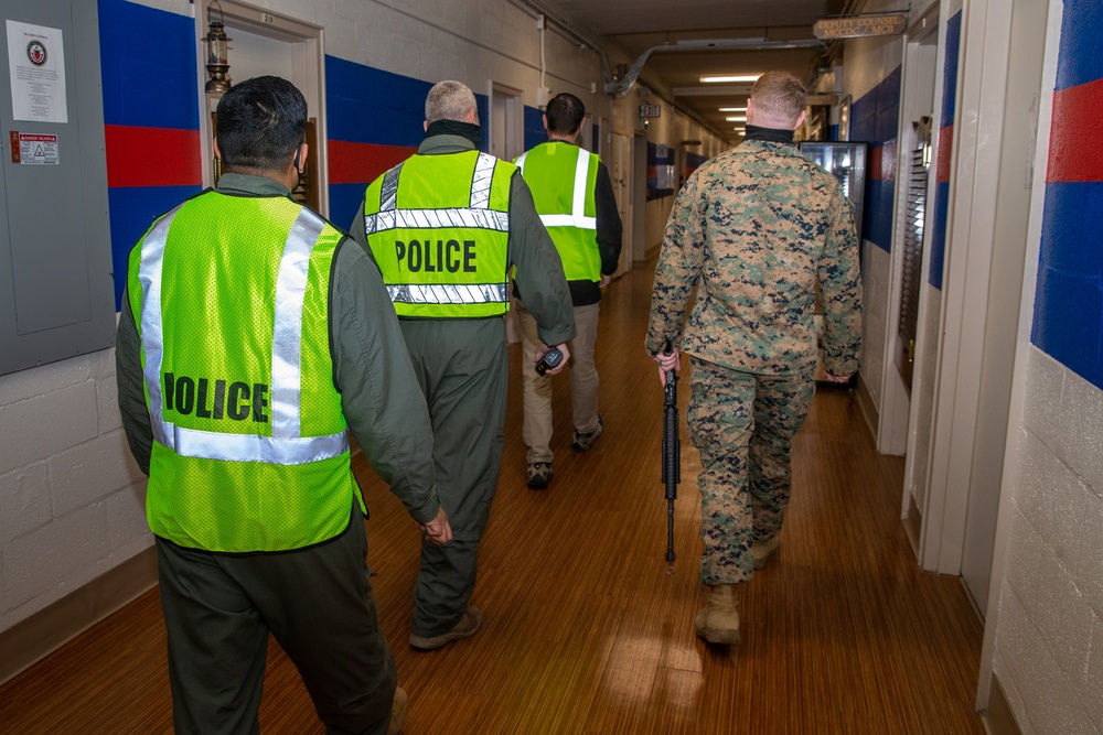 Active Shooter Drill at Lejeune Hall