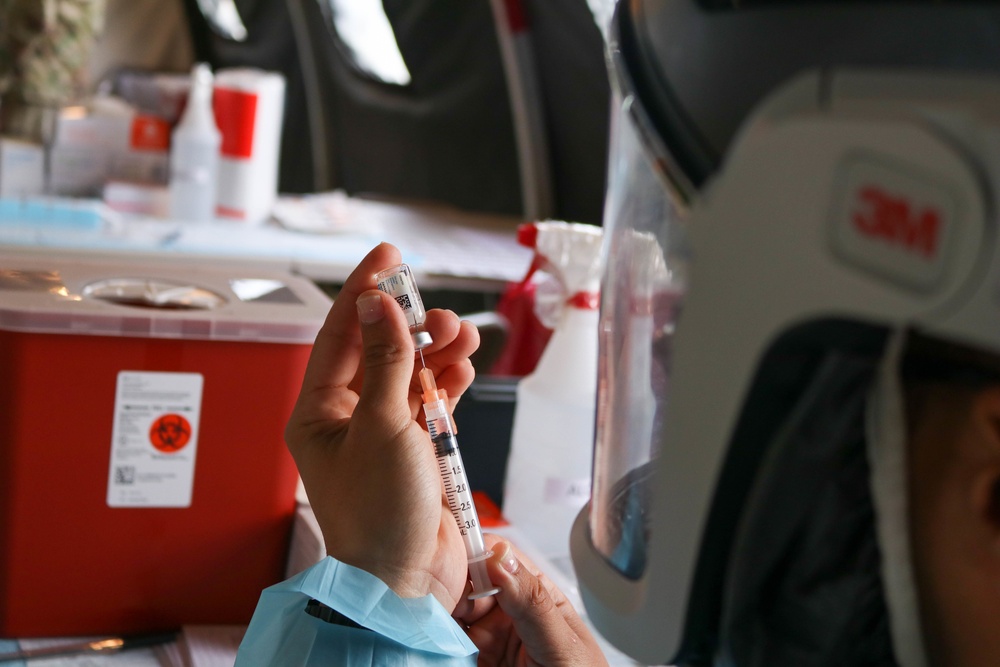 The PRNG began vaccination at the Ferry Terminal in Ceiba