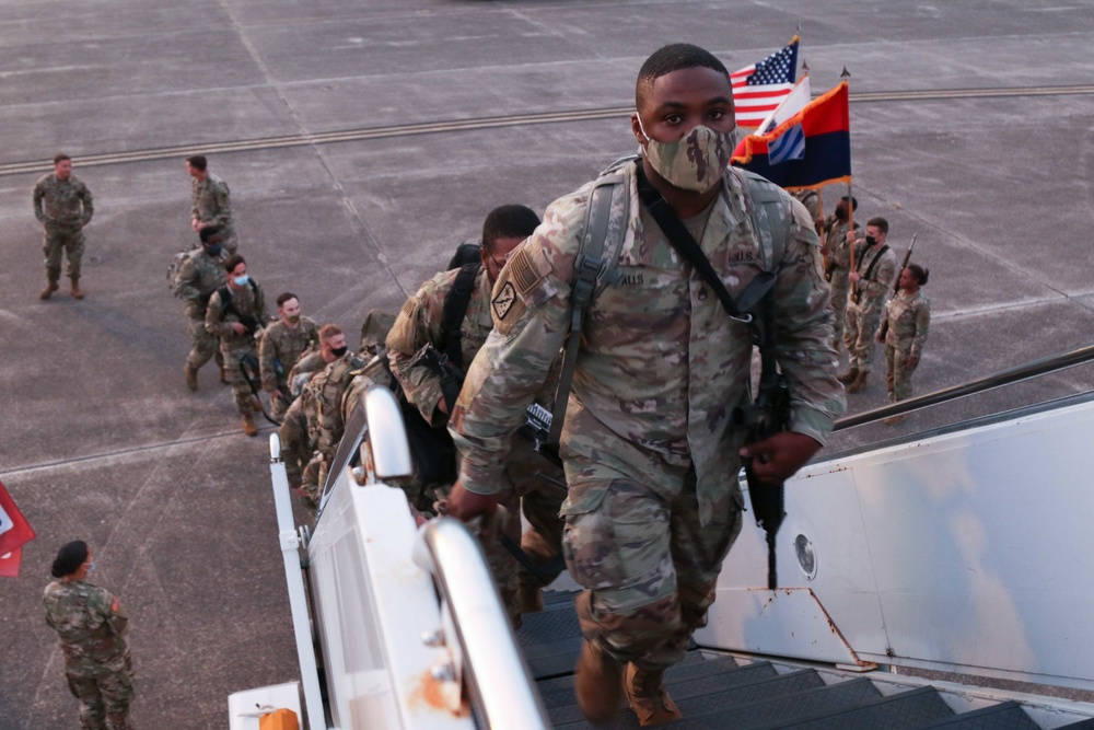 The 3rd Infantry Division's 1st Brigade deploys to Europe